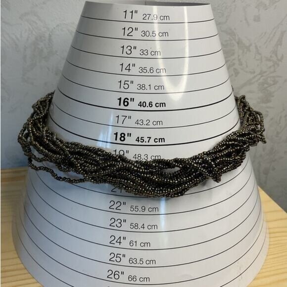 Multistrand Seed Bead Necklace With Twist Design - Picture 4 of 4